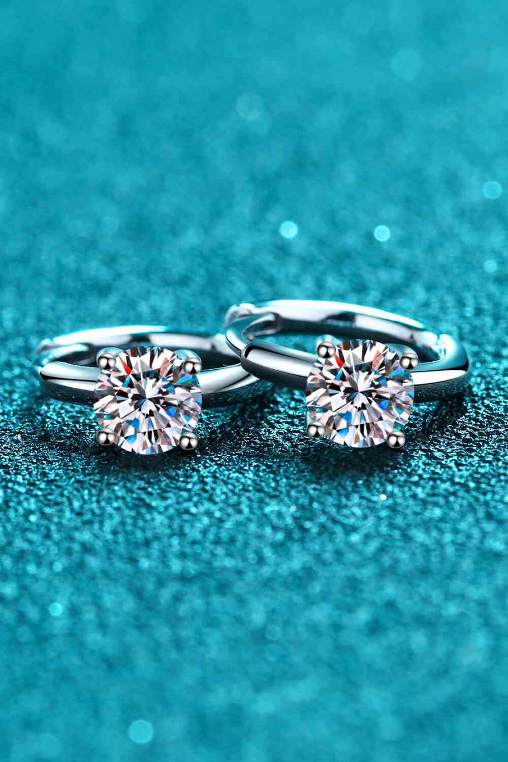 Moissanite Elegance Huggie Earrings – Brilliant 1 Carat Sparkle See size chart under “more details”