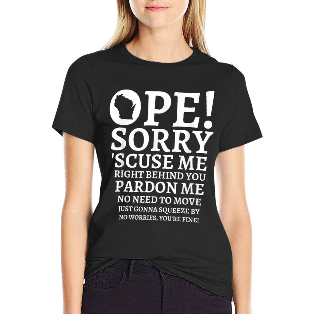 Funny Midwestern Wisconsin Native Ope Friendly State  Slim-fit Cut T-Shirt