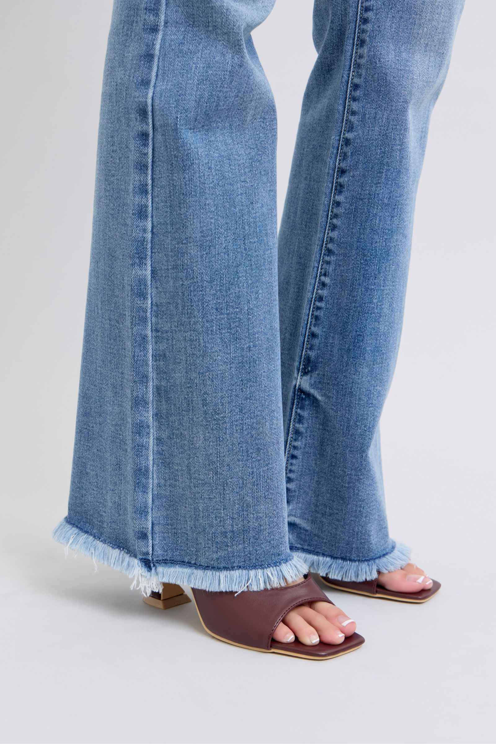 Judy Blue High Rise Bootcut Jeans - Raw Hem