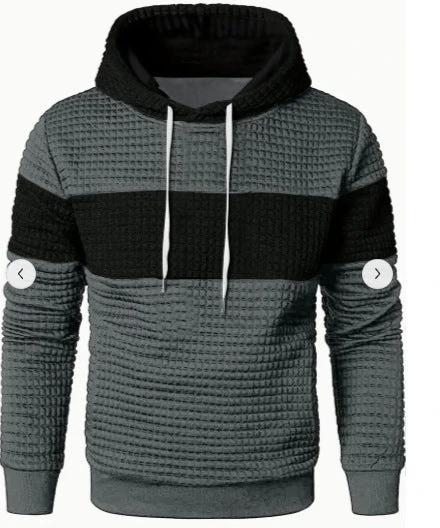 Men's Hooded Long-sleeved Sweater w/ Drawstring