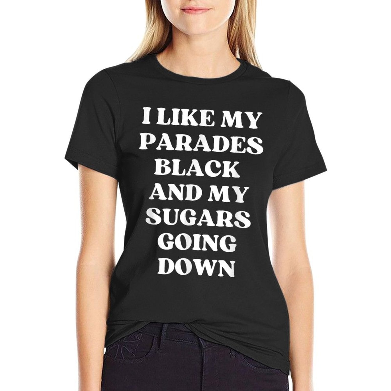 I Like My Parades Black  My Sugars Going Down Funny Emo  Classic T-Shirt