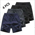 Fashionable Zippered Pocket Casual Men's Shorts (Set Of 3)