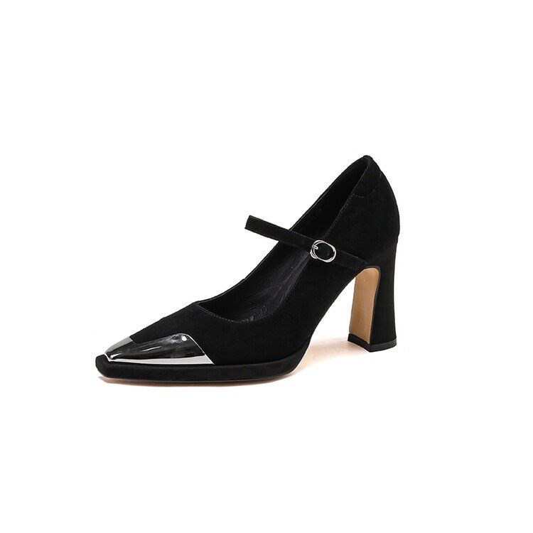 Retro Square Toe Mary Jane Heels
