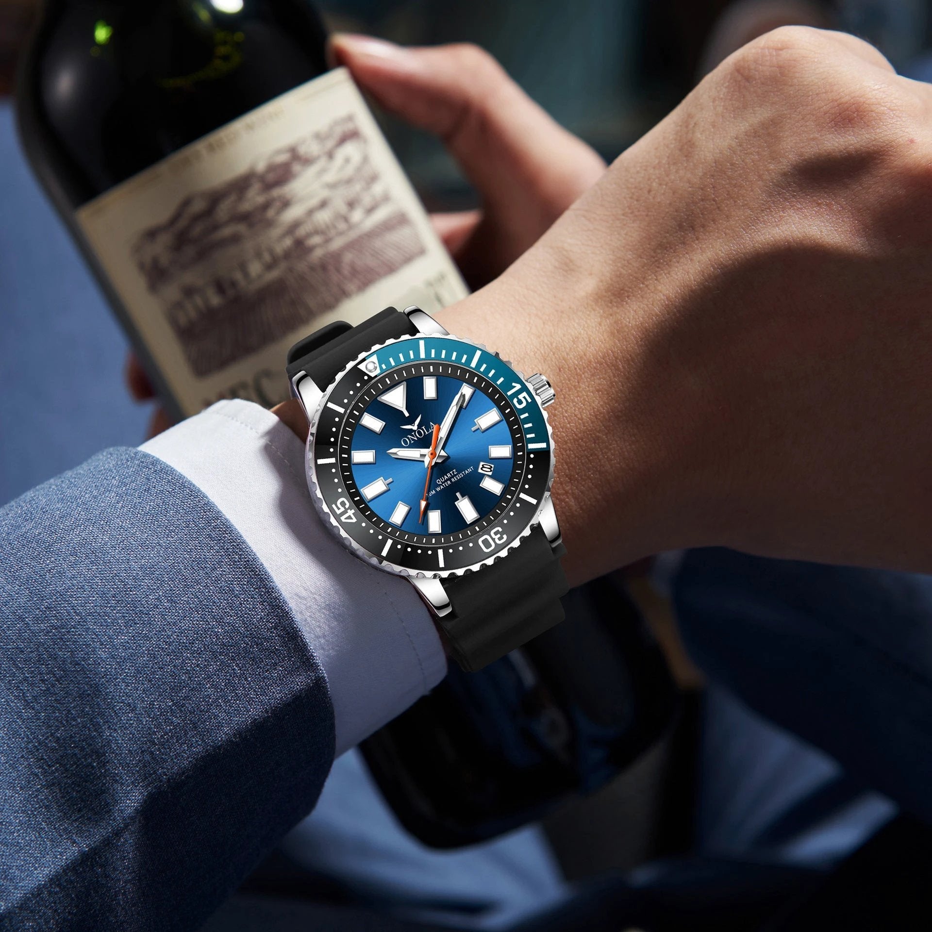 Business Casual Men's Waterproof Tape Quartz Watch