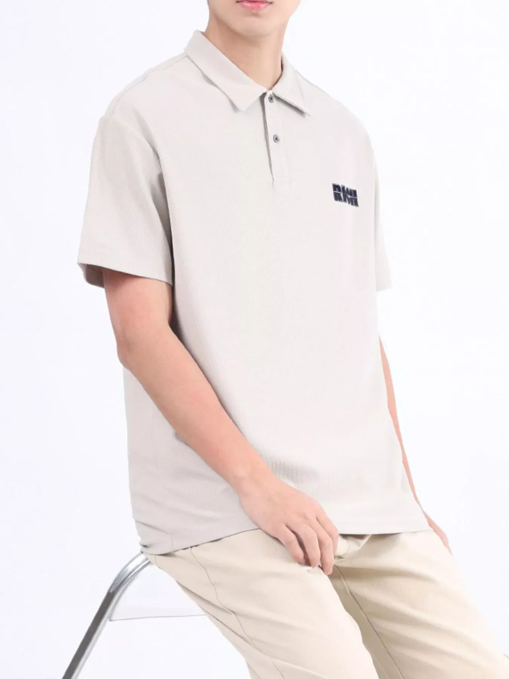 Men's Plus Size Button Detail Short Sleeve Polo