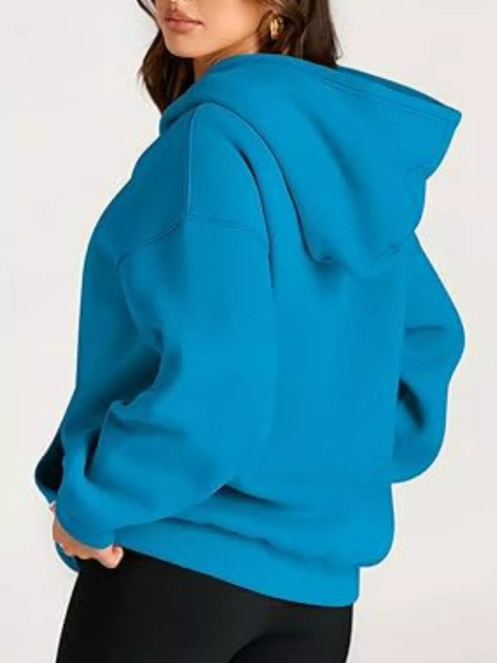 Women's Kangaroo Pocket Long Sleeve Hoodie Comfortable Pullover