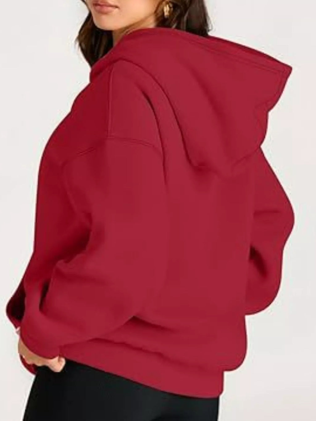 Women's Kangaroo Pocket Long Sleeve Hoodie Comfortable Pullover