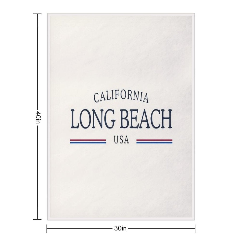 Long Beach California Heritage – Classic Cream Throw Blanket