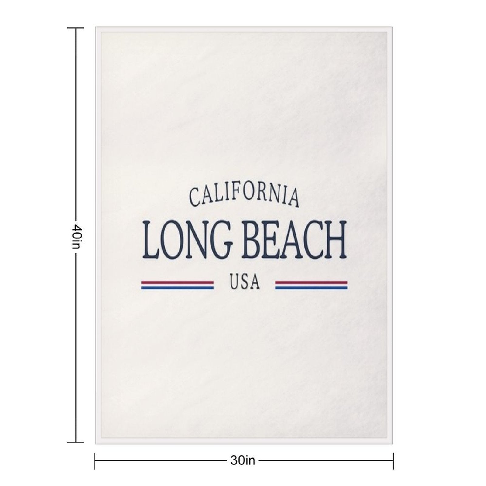 Long Beach California Heritage – Classic Cream Throw Blanket