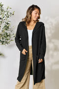 Basic Bae Full Size Hooded Cardigan