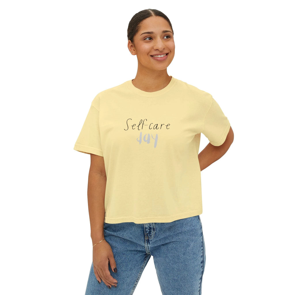 Self care day Women's Boxy Tee Self care day