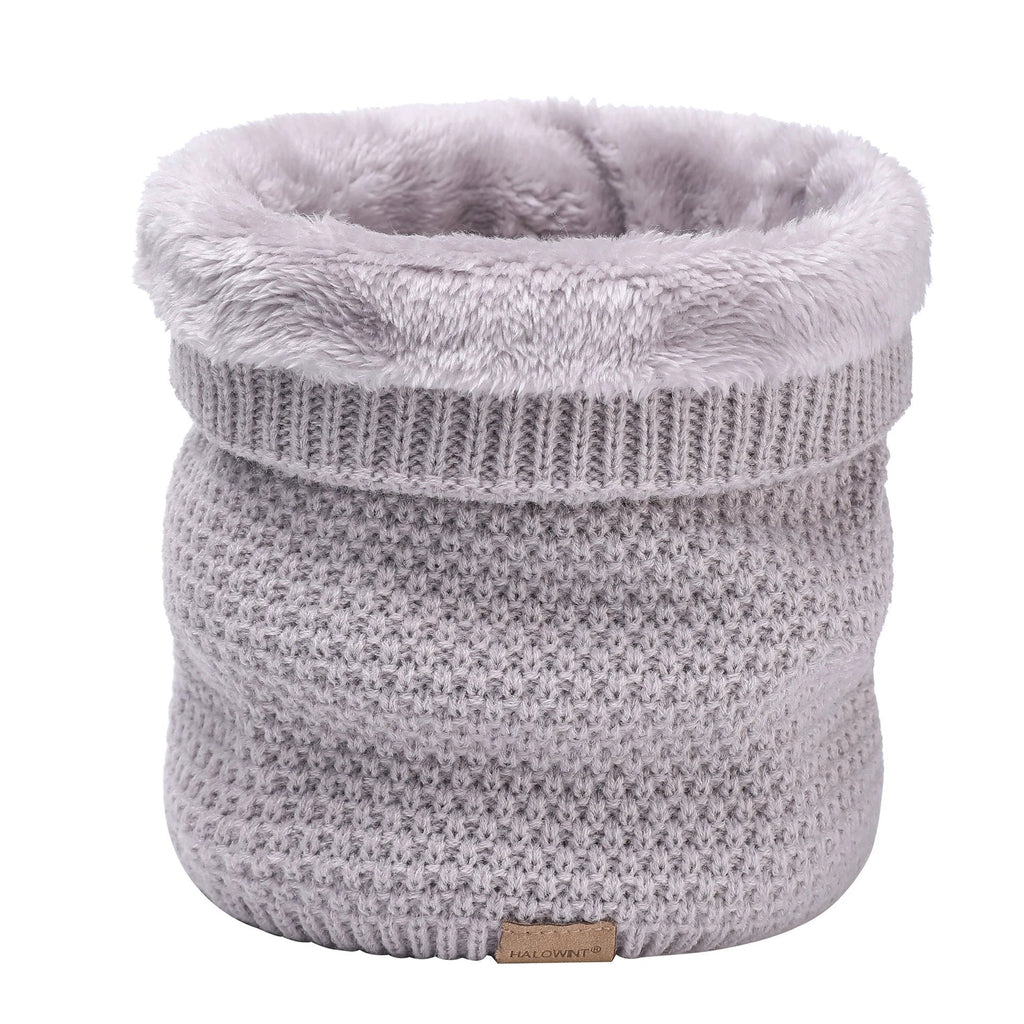 Men's Knitted Velvet Padded Neck Protection Scarf