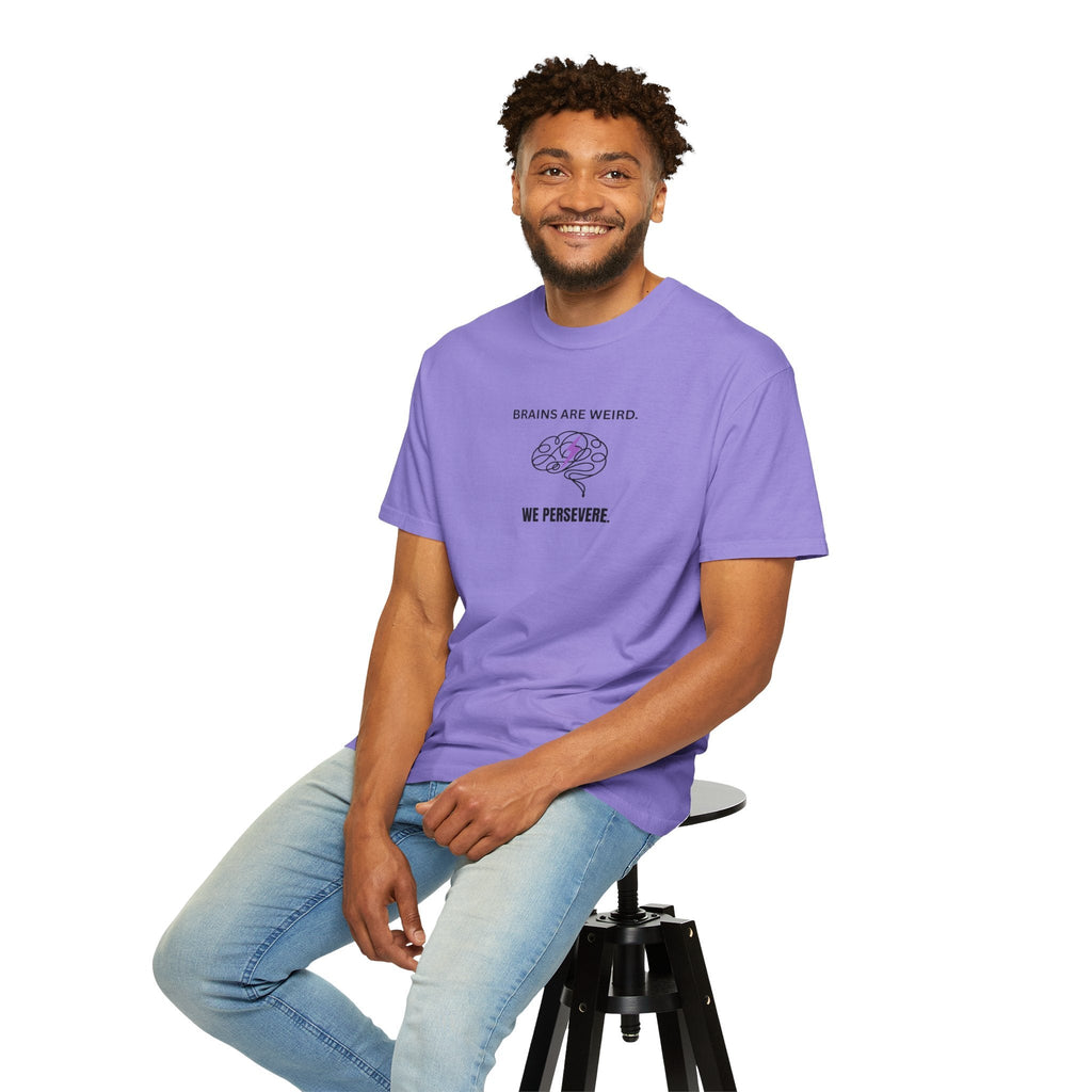 Brains Are Weird. We Persevere. – Epilepsy Awareness T-Shirt