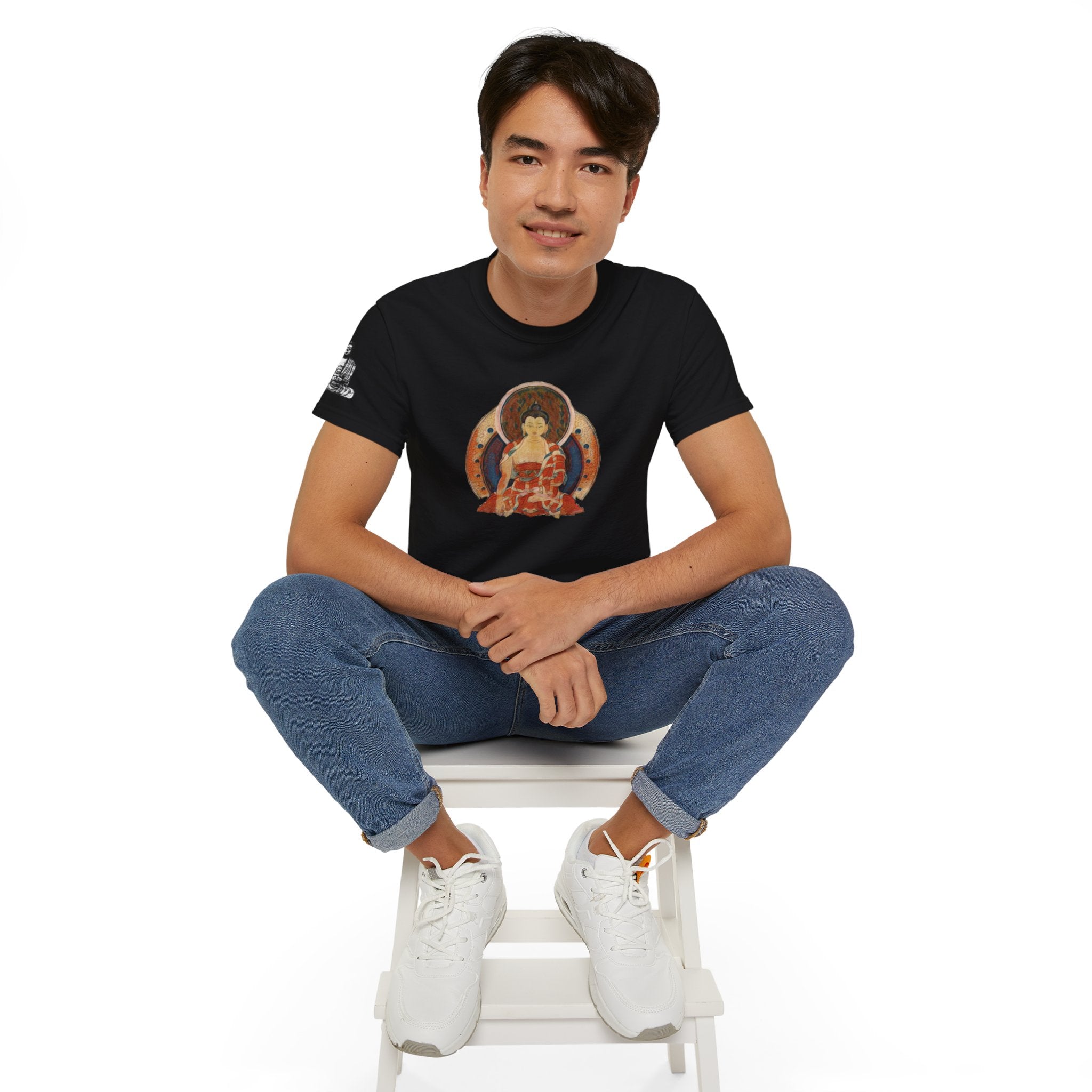 Fine Art Buddha Oil Paint Print Unisex Ultra Cotton Tee