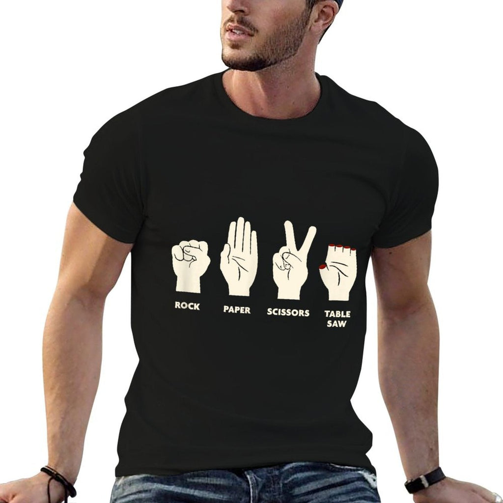 Rock Paper Scissors Table Saw - Funny Carpenter Contractor  Versatile T-Shirt