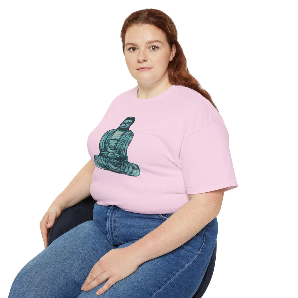 Fine Art Buddha Chalk Drawing Print Unisex Ultra Cotton Tee