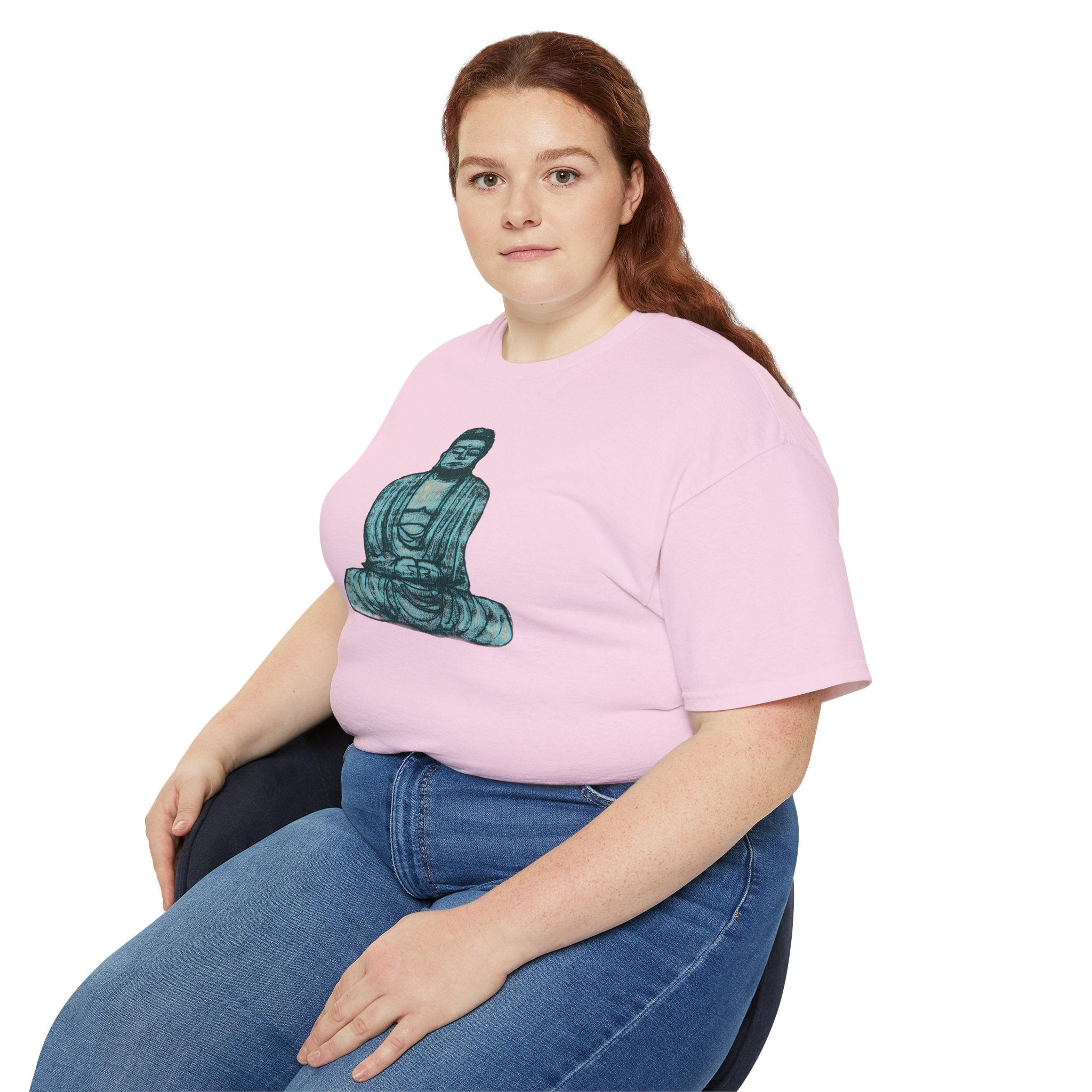 Fine Art Buddha Chalk Drawing Print Unisex Ultra Cotton Tee