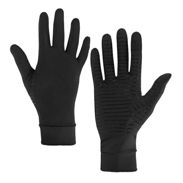 Copper Fiber Pressure Full Finger Touch Screen Gloves For Men