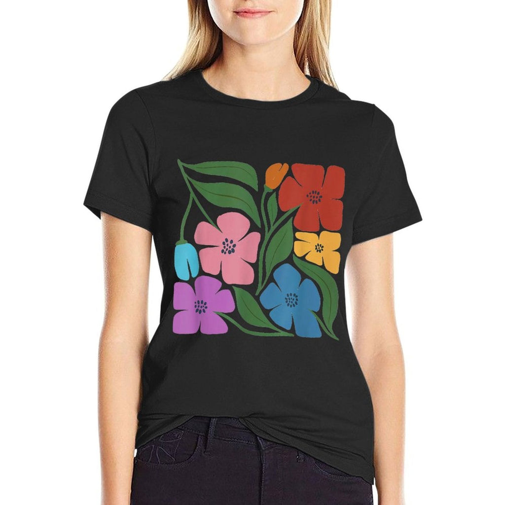 Subtle Pride Wildflower Gay Pride Floral Subtle Queer Pride  Summer-ready Fabric T-Shirt
