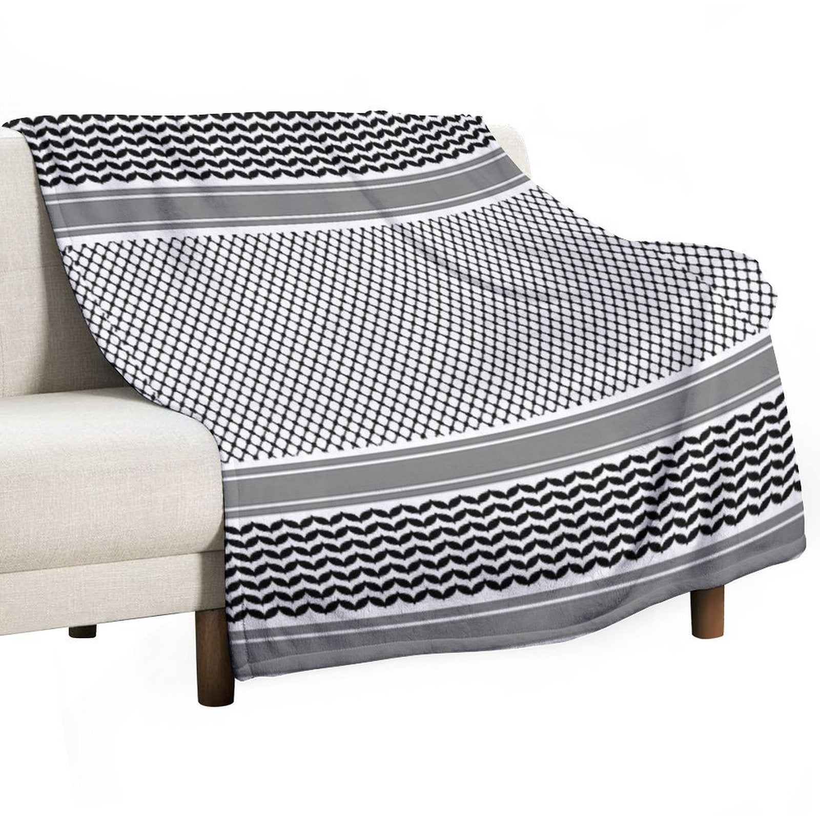 Palestinian Keffiyeh - كوفية  فلسطينية Throw Blanket