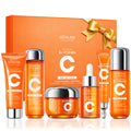 SADOER 6-Piece Hydrating Skincare Set with Vitamin C & Niacinamide – Daily Face Care Kit Includes Toner, Serum, Cleanser,Moisturizer, Eye Cream & Body Lotion | All Skin Types
