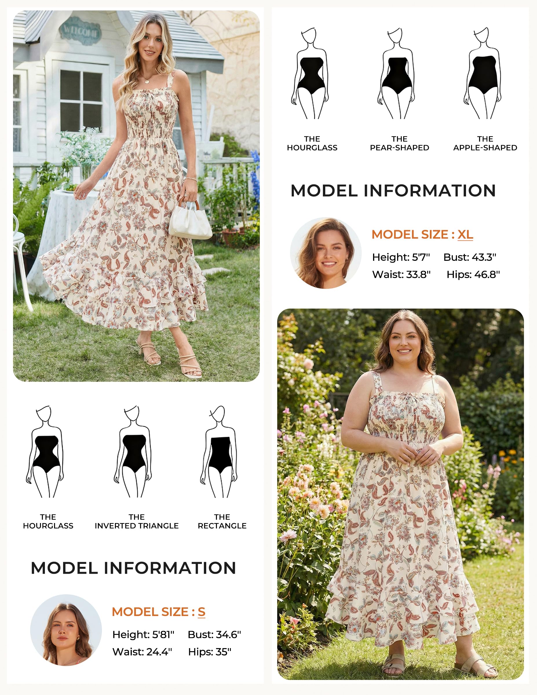 GRACE KARIN Women's 2026 Summer Floral Boho Dress Square Neck Strapped Swing A Line Sundress Beach Long Maxi Outfits