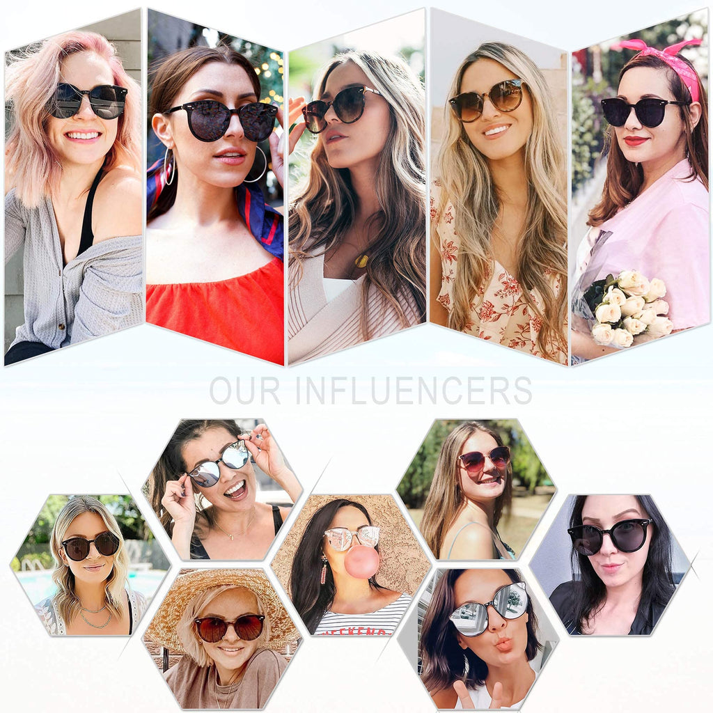 SOJOS Sunglasses Womens Trendy 2025 Classic Round Retro Vintage Shades Large Frame Sunnies SJ2067