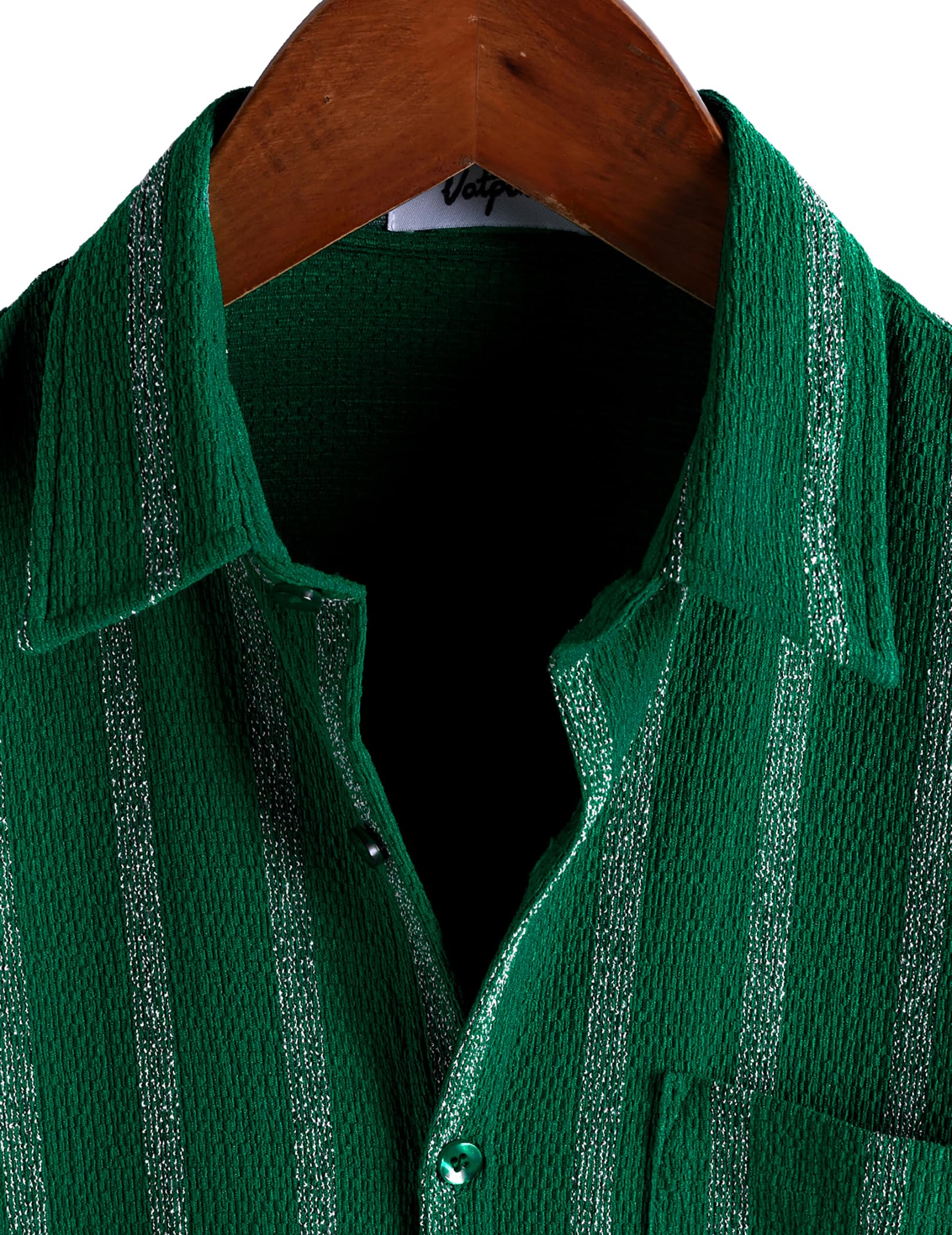 VATPAVE Mens Summer Striped Shirts Button Down Short Sleeve Vintage Beach Hawaiian Shirts with Pocket
