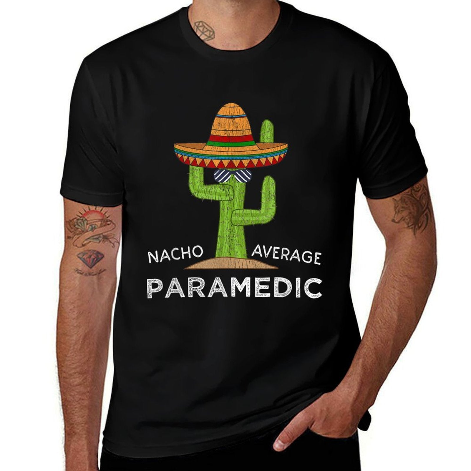 Fun EMS Professional Humor Saying  Funny EMT Paramedic  Heathered Texture T-Shirt