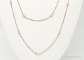 Vintage Rose Gold Vermeil Cubic Zirconia Sterling Silver Necklace