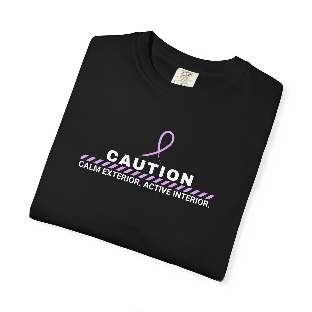 Caution: Calm Exterior. Active Interior. – Epilepsy Awareness T-Shirt