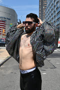 Pin Stripe Bolero Unisex Fashion