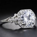Eight Hearts Arrows Zircon Female Sier Rings