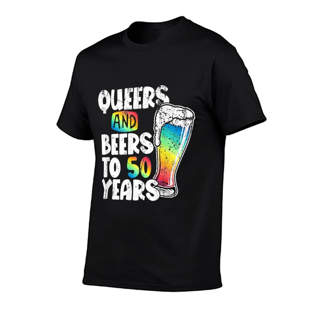 Queers And Beers to 50 Years, 50th Birthday Gay Pride LGBTQ  Soft T-Shirt