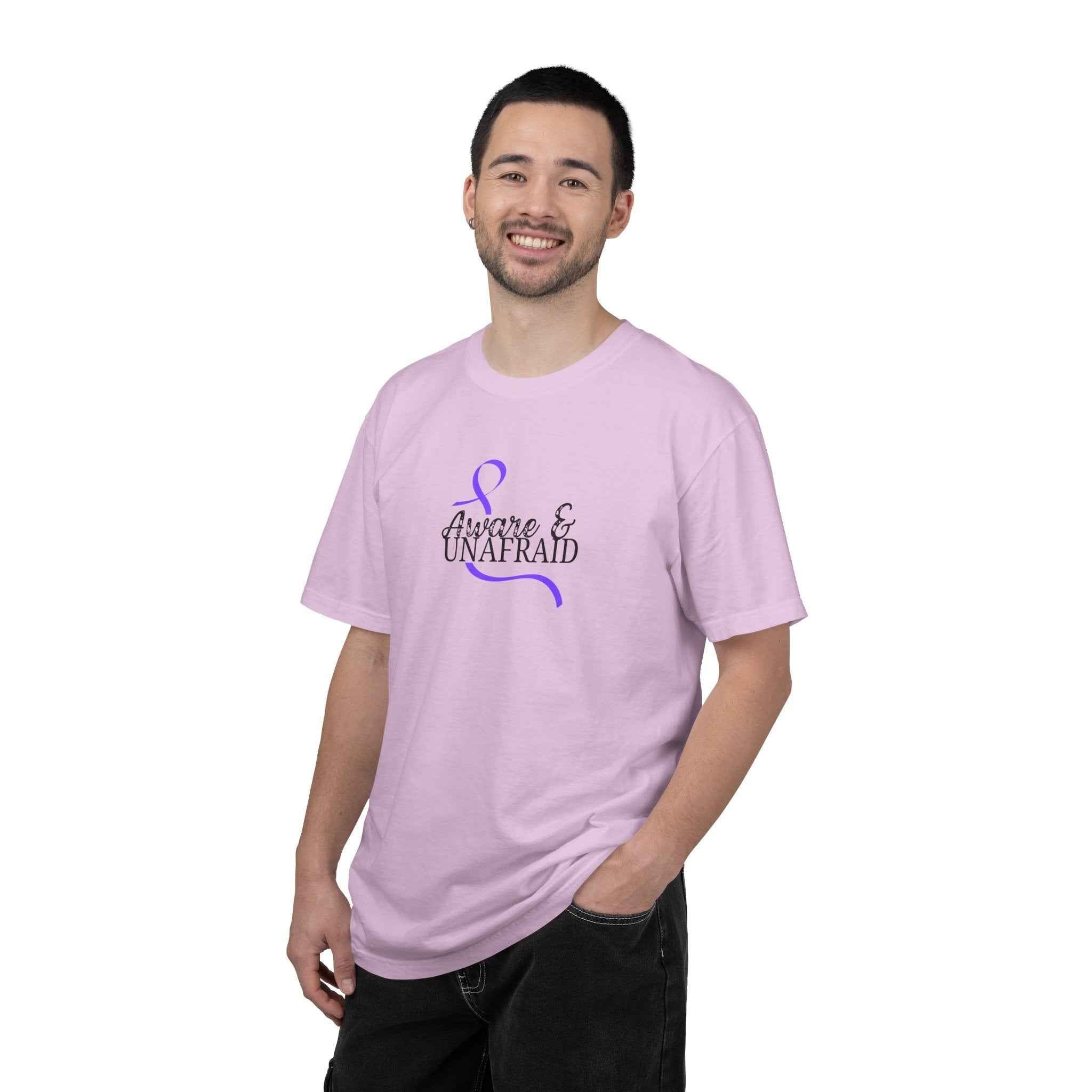 Aware & Unafraid T-Shirt – Epilepsy Awareness Purple Tee
