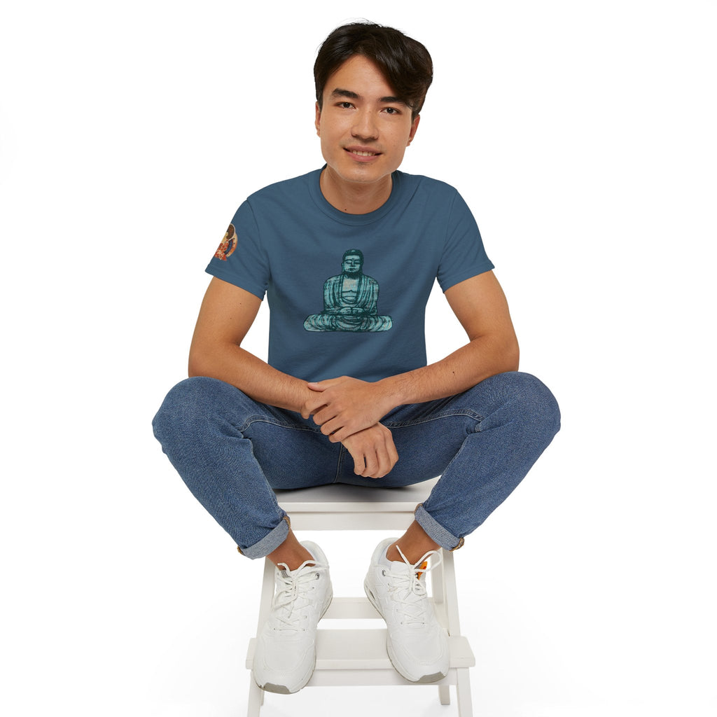 Fine Art Buddha Chalk Drawing Print Unisex Ultra Cotton Tee