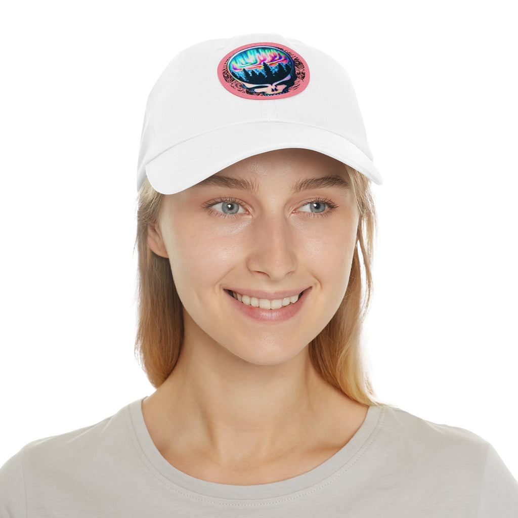 Aurora Borealis Leather Patch Cap