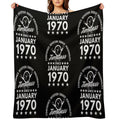 January Birthday Timeless Person - White Text Throw Blanket