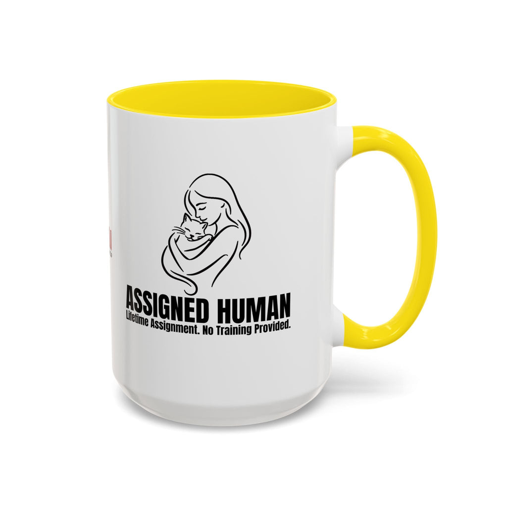 Assigned Human Mug – Lifetime Assignment Cat Coffee Cup