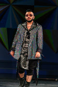 Reflective Pin Striped Blazer