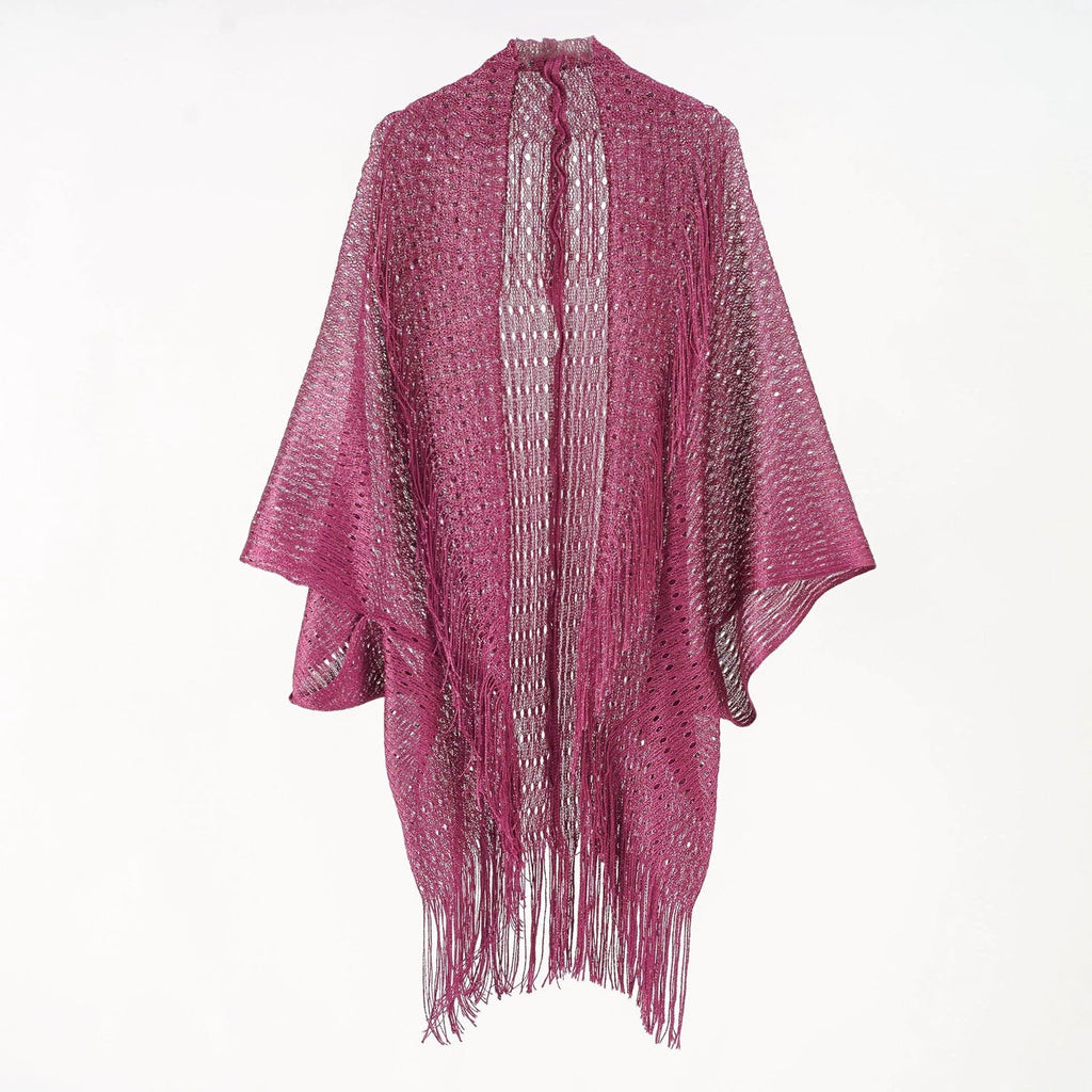 Shawl Gold And Silver Silk Split Shawl Vacation Bikini Blouse