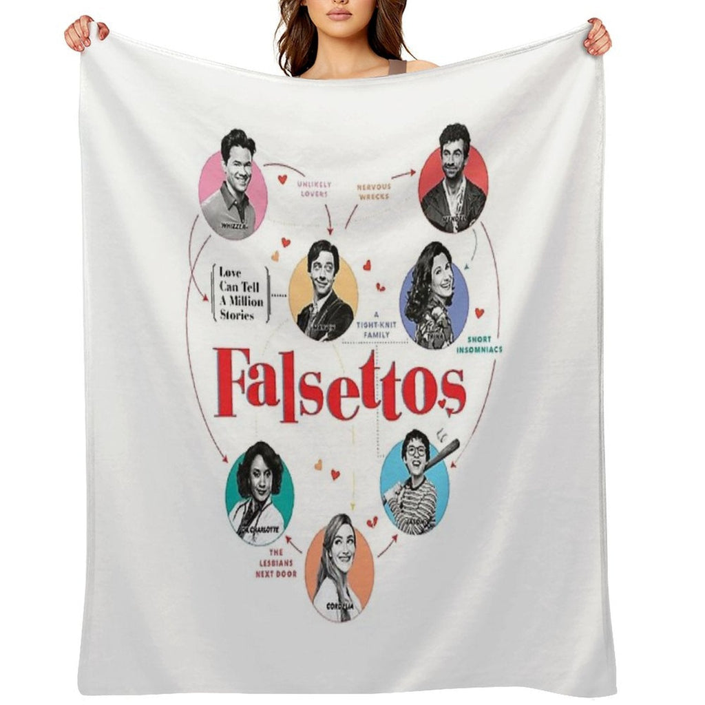 Falsettos Revival Throw Blanket