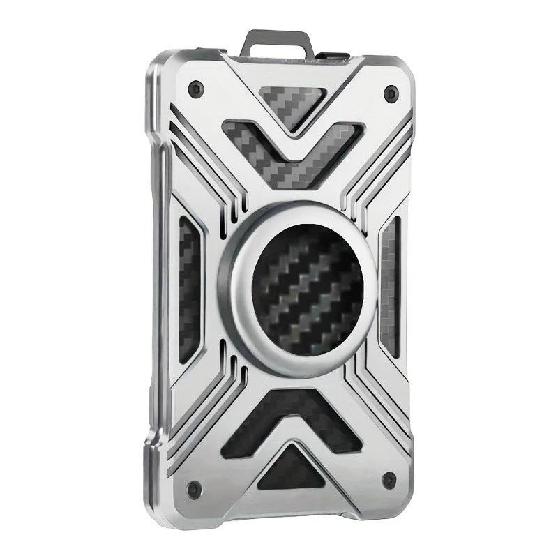 Card Holder Airtag Men's Tracker Case Carbon Fiber Credit Card Clip Wallet