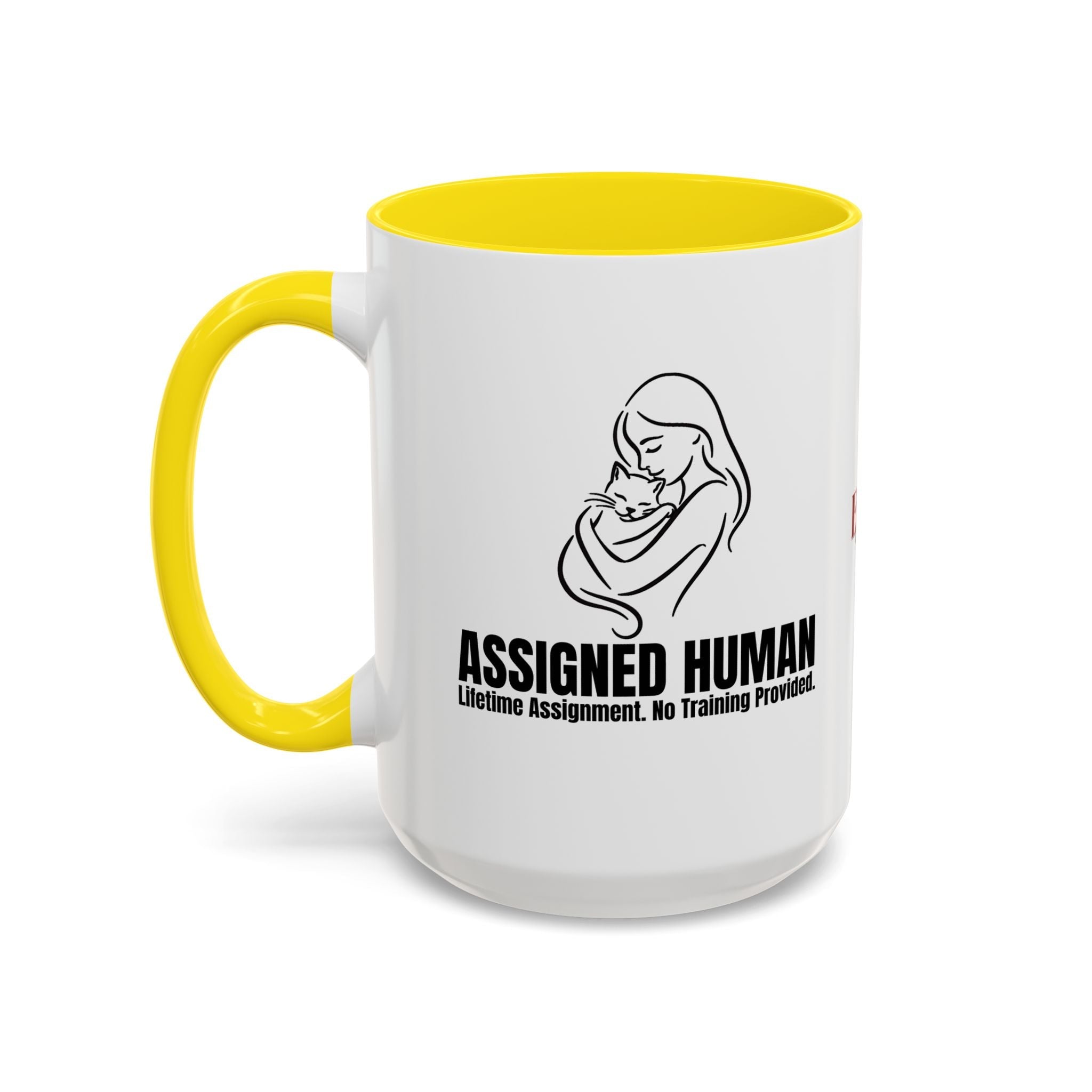 Assigned Human Mug – Lifetime Assignment Cat Coffee Cup