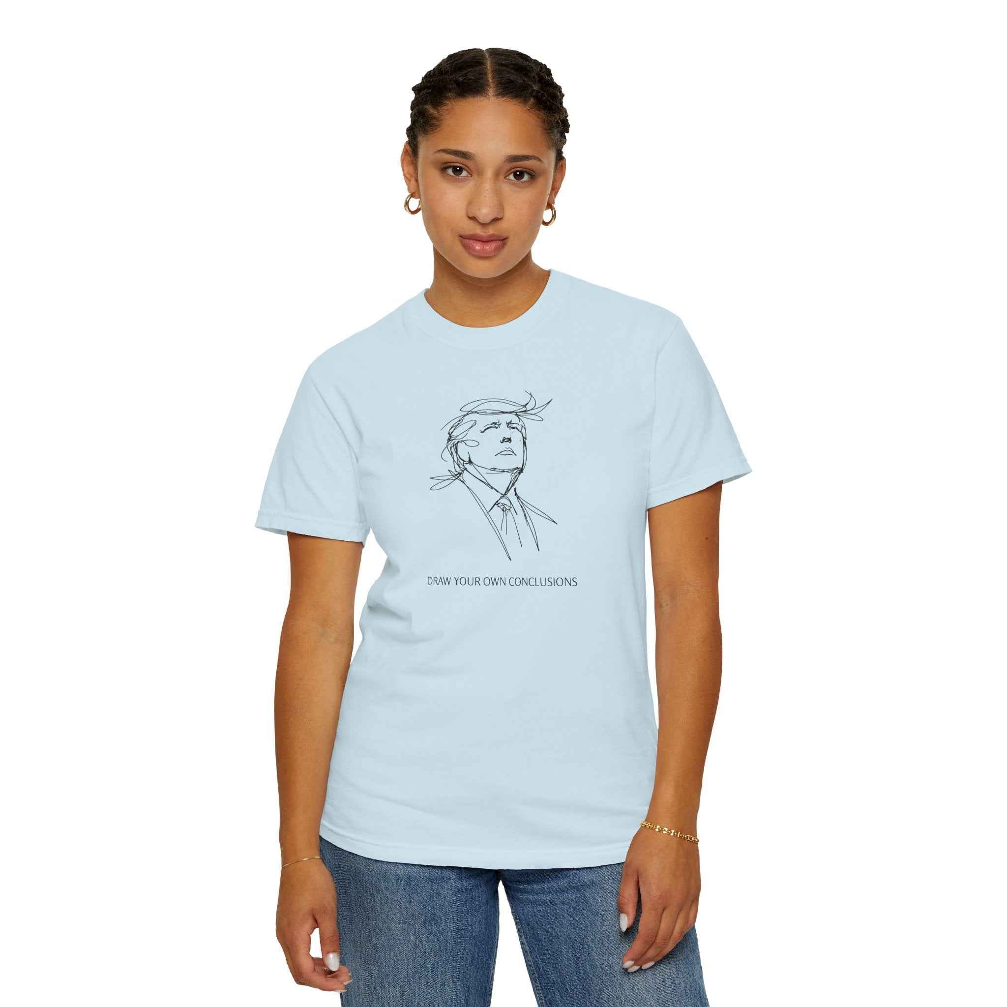 Draw Your Own Conclusions Unisex Graphic Tee – Minimal Line Art Statement Shirt