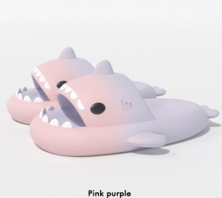 Men's Gradient Shark Slippers | EVA Non-Slip Cartoon Home Bathroom Slides