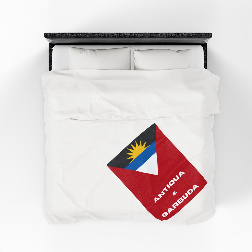 Antigua Barbuda Flag Velveteen Plush Blanket
