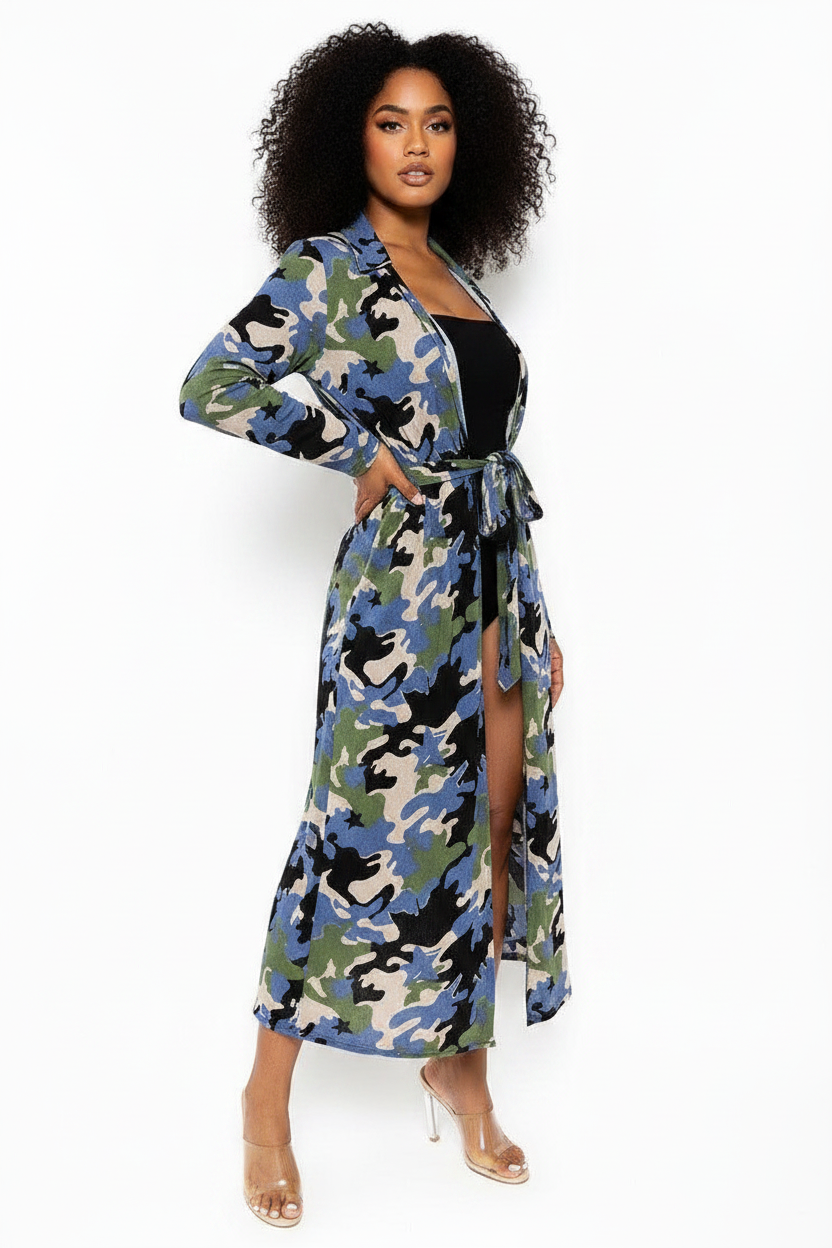 Blue Camo Kimono