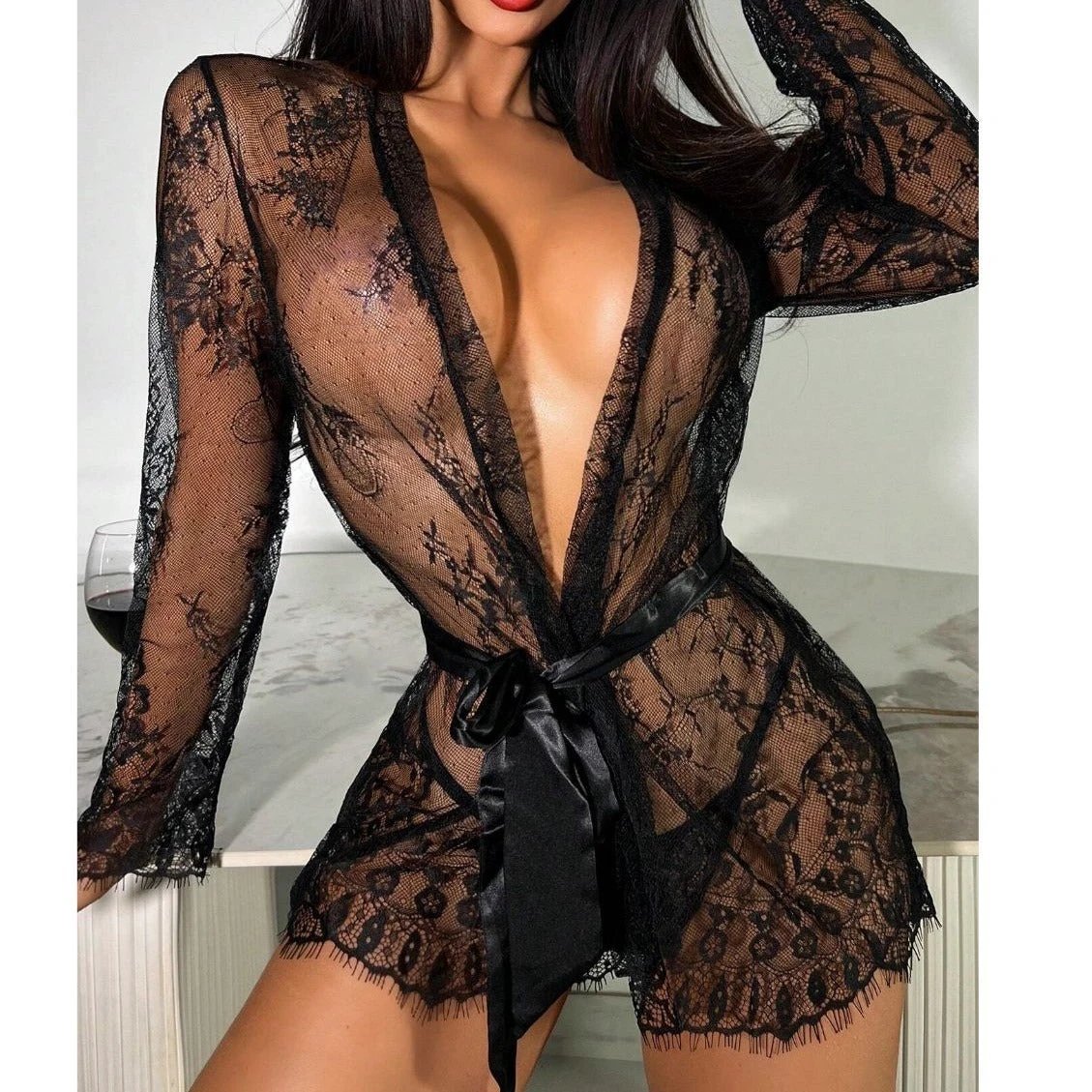 New Lace See-through Pajamas For Women