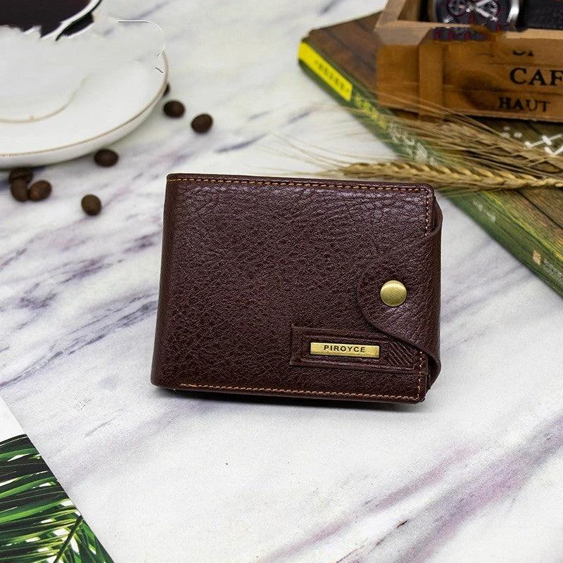Short Horizontal Wallet Multifunctional PU Leather Wallet For Men